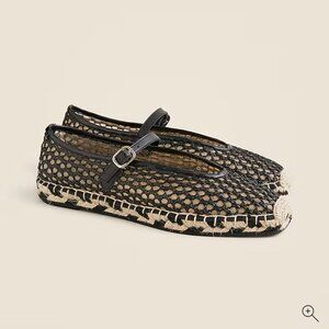 BRAND NEW J. Crew woven Mary Jane espadrille flats in faux raffia in Size 10